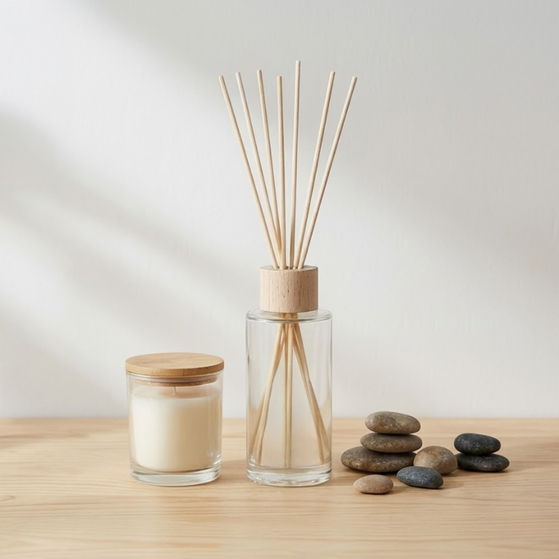 50 Piece Natural Rattan Reed Sticks 3.5x200mm Diffuser Replacement Sticks Home Fragrance