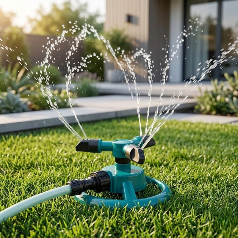 360° Rotating Garden Sprinkler Adjustable Spray Irrigation Nozzle for Lawn and Outdoor Watering