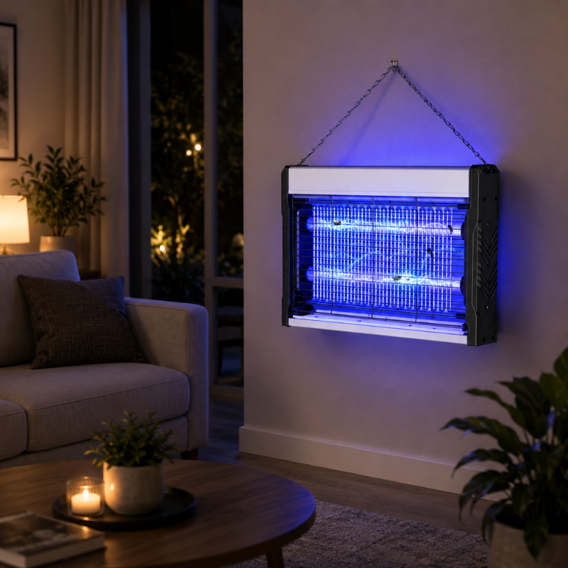 Electric Bug Zapper 3200V Indoor Insect Killer with LED Light and Removable Tray