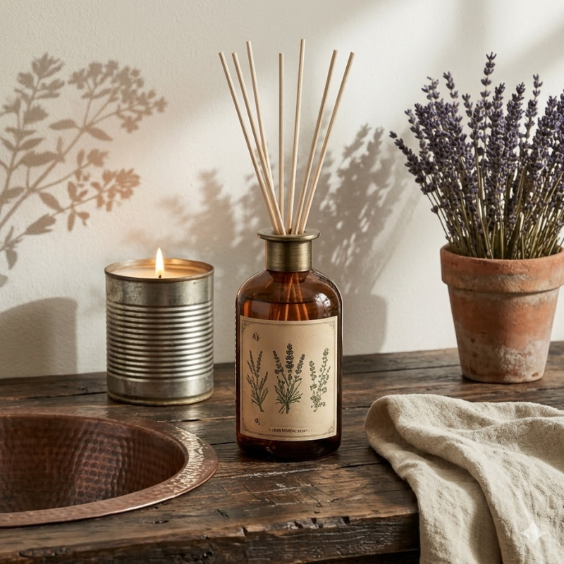 50 Piece Natural Rattan Reed Sticks 3.5x200mm Diffuser Replacement Sticks Home Fragrance