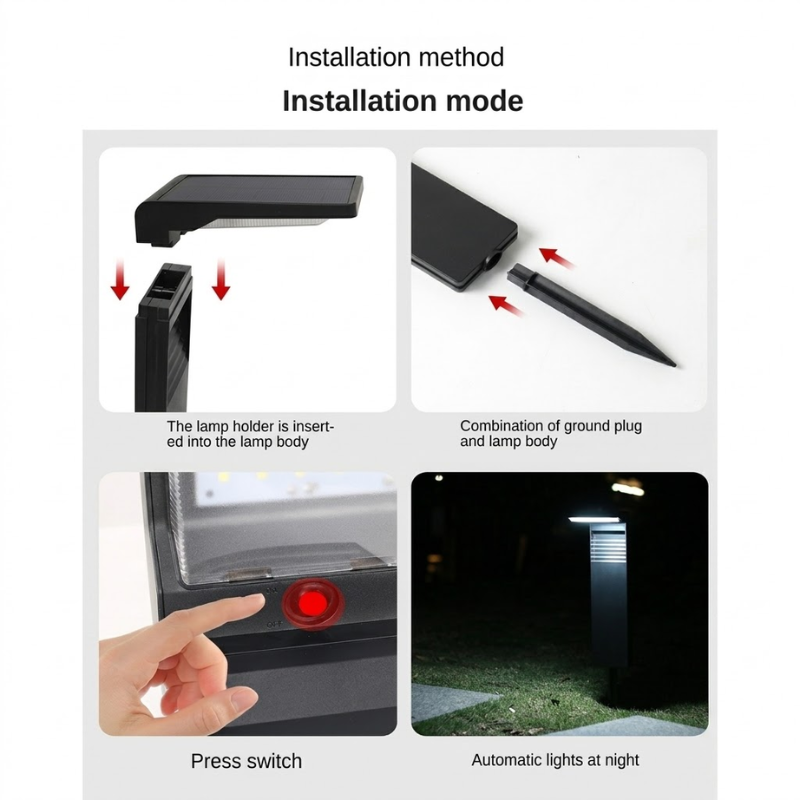 1 Piece Solar Powered Garden Pathway Light Waterproof Outdoor Landscape Lawn Light White