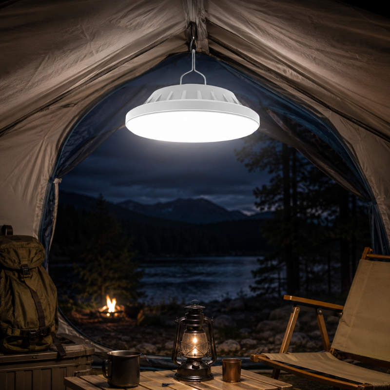 Portable Solar 120LED Camping Light Large USB Rechargeable Hanging Lamp with Remote Control