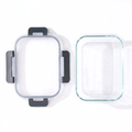 1040ml Rectangular Glass Food Storage Container with Lid Microwave Freezer Dishwasher Friendly