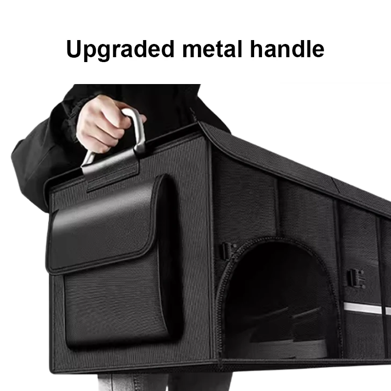 110L Foldable Car Trunk Storage Box Waterproof Cargo Organizer with Reinforced Handle