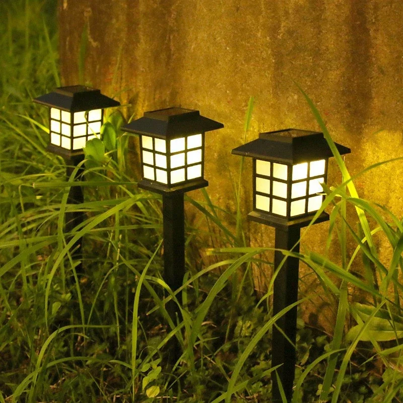 2 Pack Solar Pathway Lights Outdoor Waterproof Garden Yard LED Lighting Warm Light