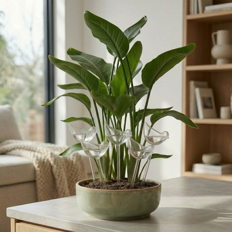 5 Piece Bird-Shaped Self-Watering Plant Globes Automatic Drip Irrigation Device