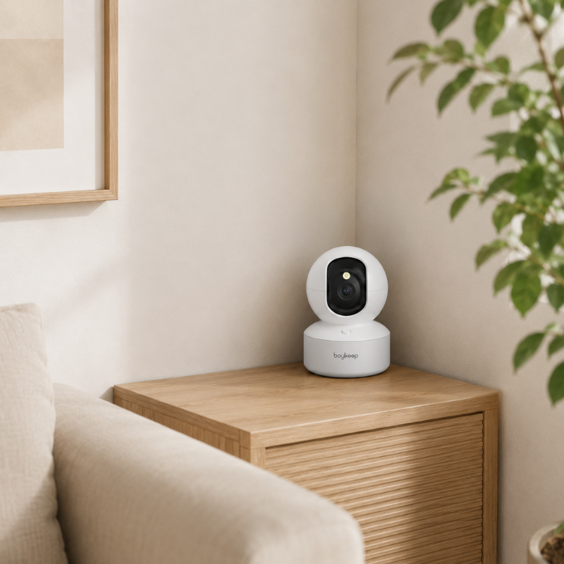 2K Smart Indoor Security Camera 360° Pan Tilt WiFi with Night Vision and Two Way Audio