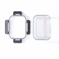 640ml Rectangular Glass Food Storage Container with Lid Microwave Freezer Dishwasher Friendly