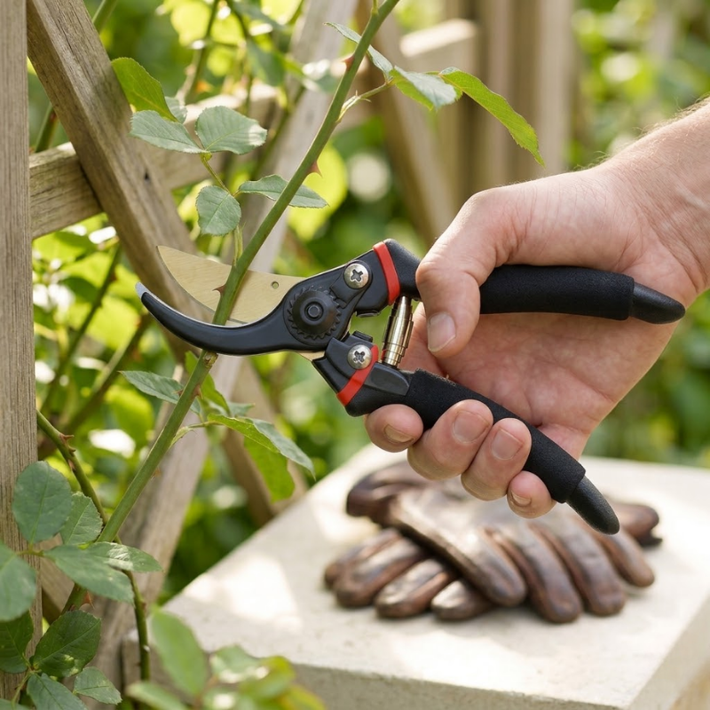 10 Inch Garden Pruning Shears SK5 Steel Branch Cutter Eagle Beak Design