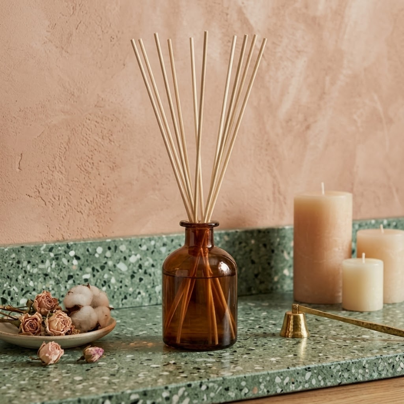 30 Piece Natural Rattan Reed Sticks 3x200mm Diffuser Replacement Sticks Home Fragrance