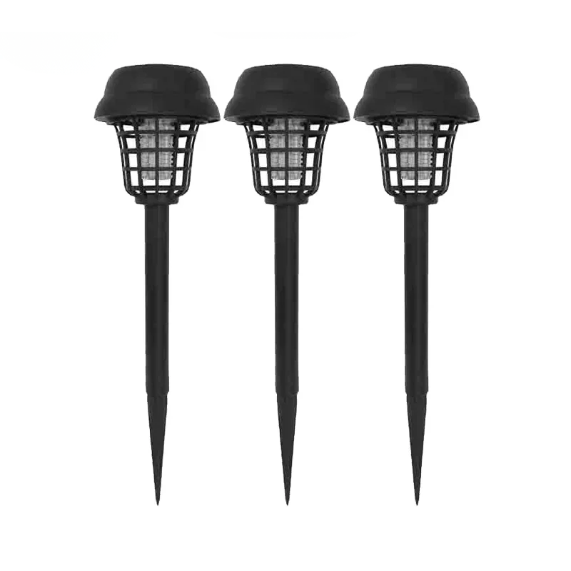 3 Piece Solar Mosquito Killer Lamp Waterproof Outdoor Garden Bug Zapper Light for Patio Camping and Yard