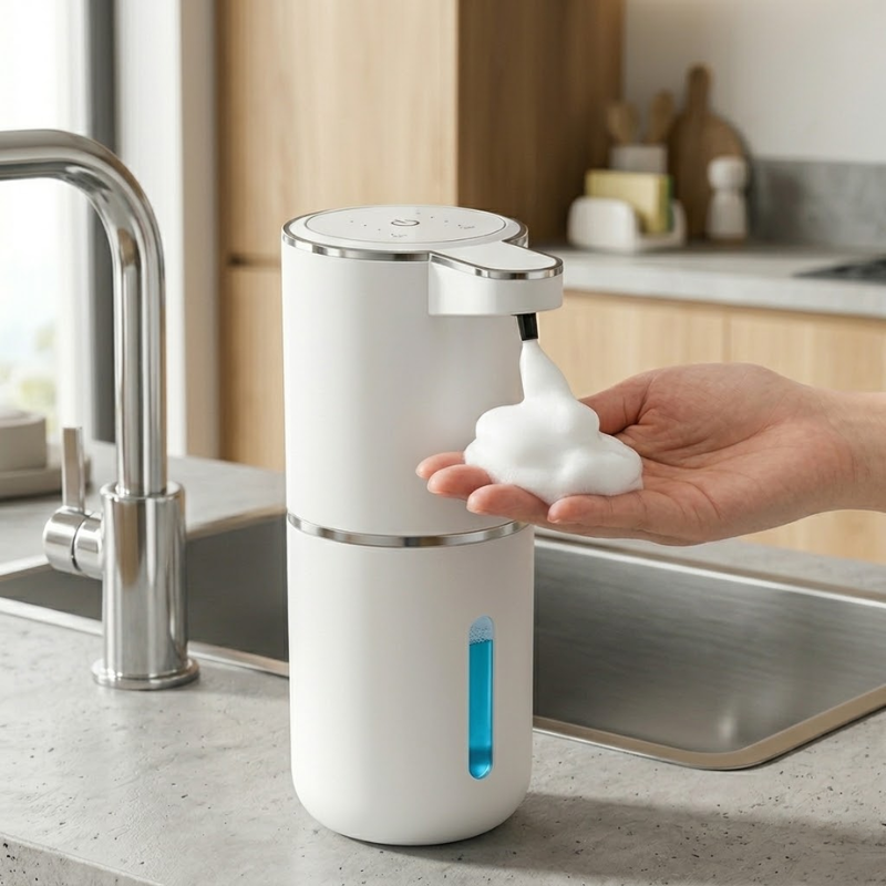 Automatic Foam Soap Dispenser Touchless Infrared Sensor USB Rechargeable Countertop