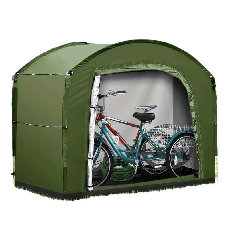 Portable Storage Tent Green Large Waterproof Bicycle Shelter for Bikes Garden Equipment and Outdoor Gear