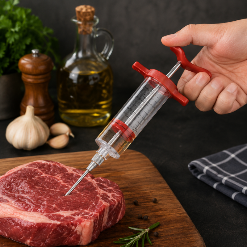 BBQ Marinade Injector Syringe 30ml with Stainless Steel Needle