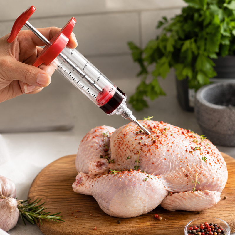 BBQ Marinade Injector Syringe 30ml with Stainless Steel Needle