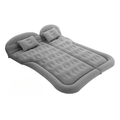 Inflatable Gray Double Car Travel Mattress Bed with Pillows for Back Seat Camping Road Trips and Outdoor Adventures