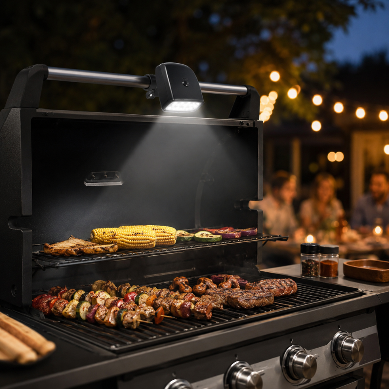 BBQ Grill Light Portable LED Clamp Light 360 Rotatable Outdoor Cooking Light