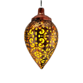 Solar Hanging Lantern Drop Shape Iron Garden Light Outdoor Decorative Lamp Bronze