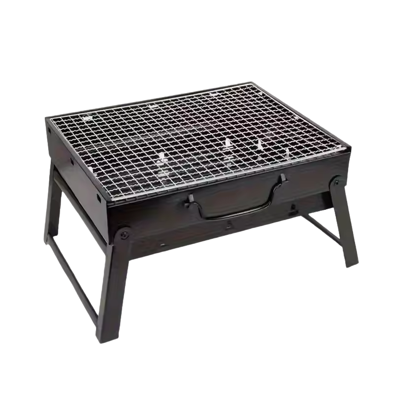 Portable Stainless Steel Charcoal BBQ Grill Mini Outdoor Cooker for Camping Picnic