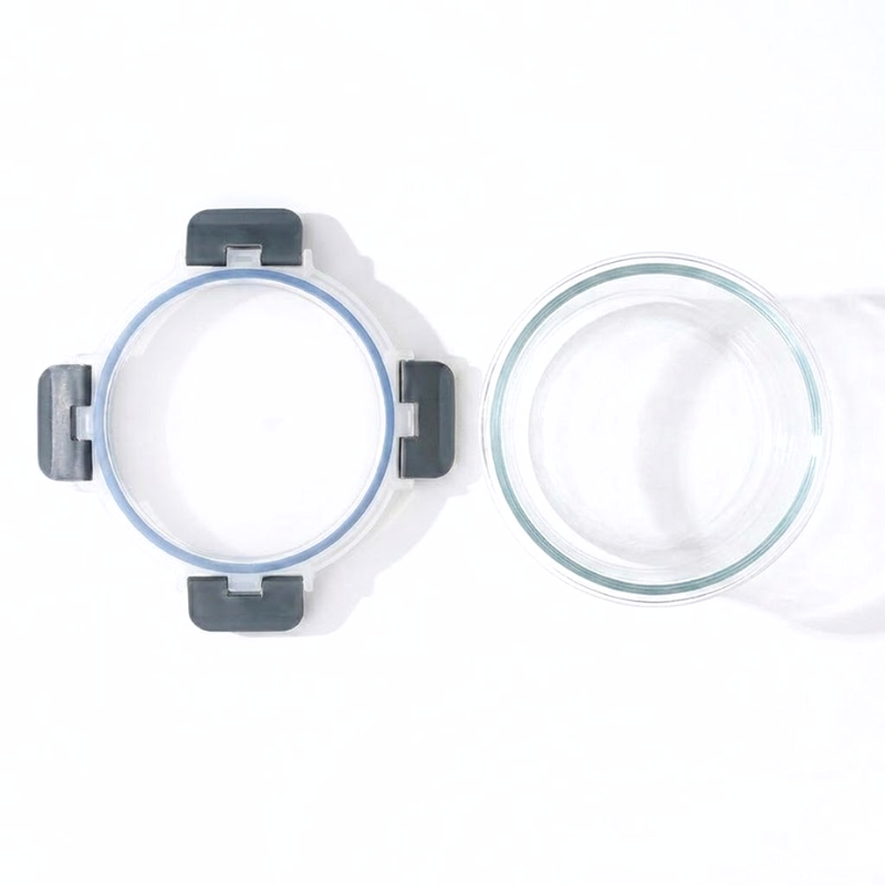 620ml Round Glass Food Storage Container with Lid Microwave Freezer Dishwasher Friendly