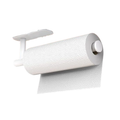 Long White Kitchen Paper Towel Holder Adhesive Wall Mounted Tissue Roll Rack