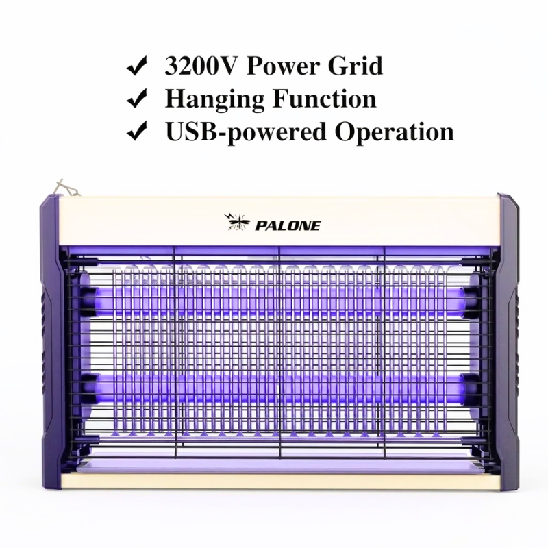 Electric Bug Zapper 3200V Indoor Insect Killer with LED Light and Removable Tray