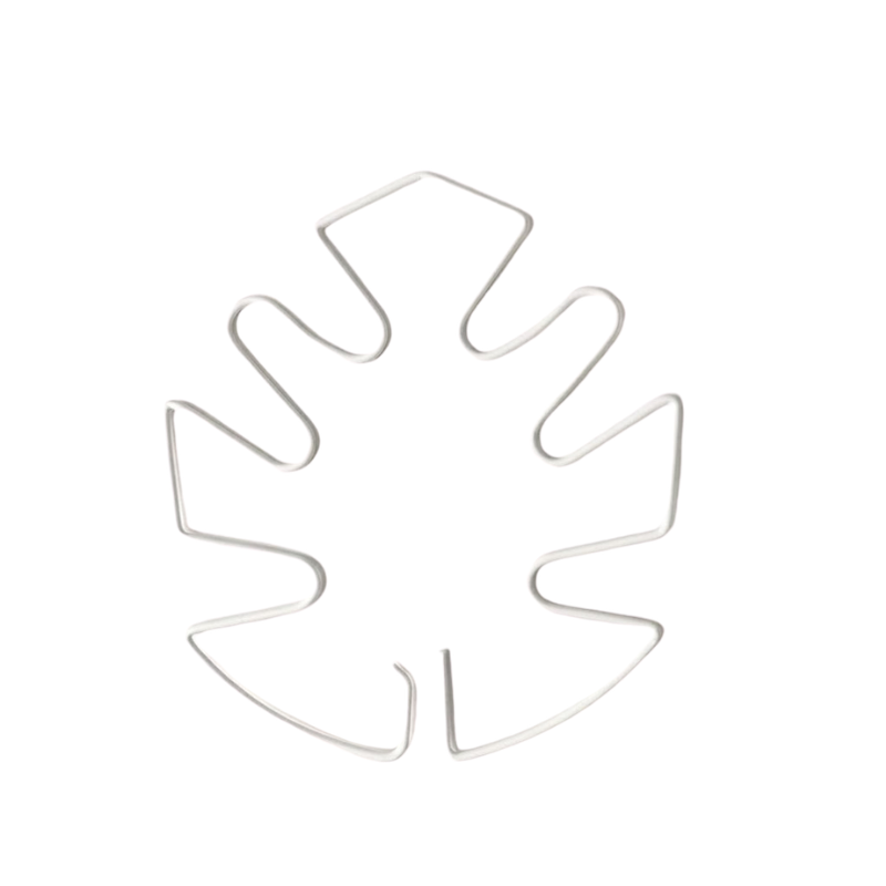 19cm Large Metal Plant Stem Support White Monstera Climbing Stabilizer Decorative Leaf Design