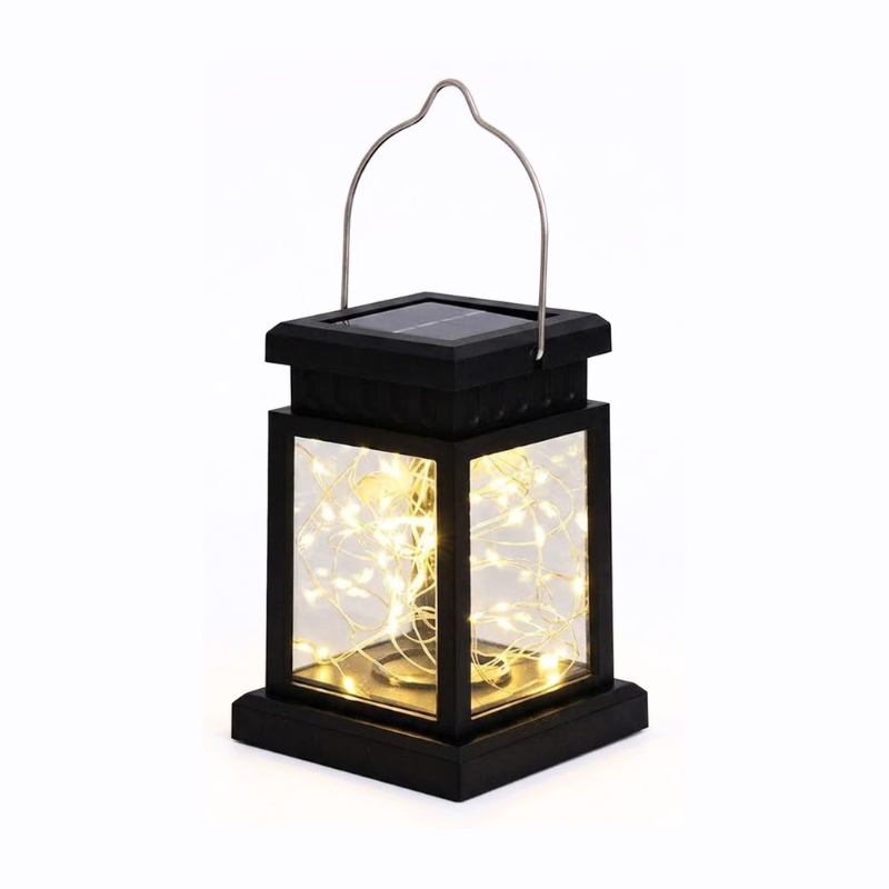 30 LED Solar Lantern Light Warm White Outdoor Hanging or Floor Garden Decor Lamp