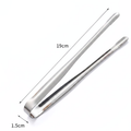 Small Stainless Steel BBQ Tongs Non-Slip Food Clip Kitchen Grill Serving Tool