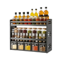 Multi Layer Kitchen Spice Rack Organizer with Storage Containers and Countertop Shelf 39.9cm