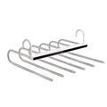 1 Piece 6 Layer Black Folding Pants Hanger Space Saving Clothes Storage Rack
