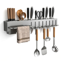 50CM Wall Mounted Kitchen Storage Rack Knife Holder Pot Lid Cutting Board Organizer