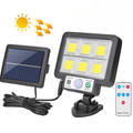 72 COB Solar Wall Light Split Panel Motion Sensor Waterproof Outdoor Lamp with Remote