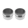 2 Piece Magnetic Spice Storage Jar Stainless Steel Seasoning Container with Spice Label