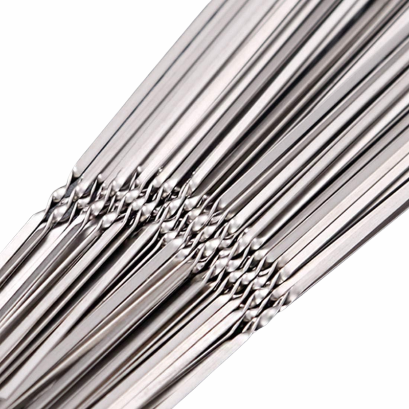 20 Piece Stainless Steel BBQ Skewers Reusable Kebab Sticks for Grilling