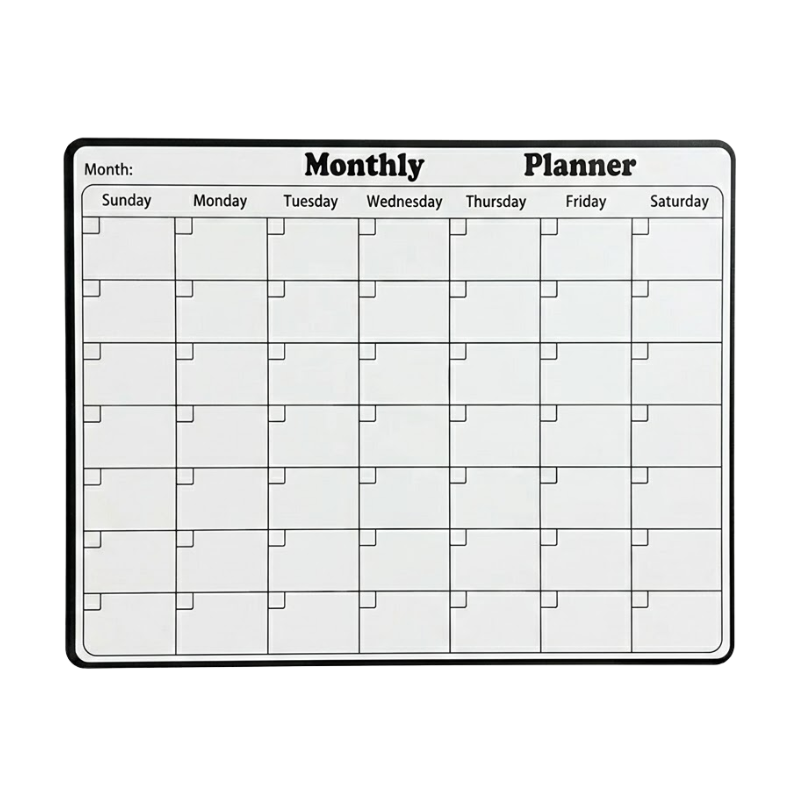 Magnetic Dry Erase Calendar Monthly Planner Refrigerator Kitchen Organizer Board