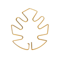 19cm Large Metal Plant Stem Support Gold Monstera Climbing Stabilizer Decorative Leaf Design