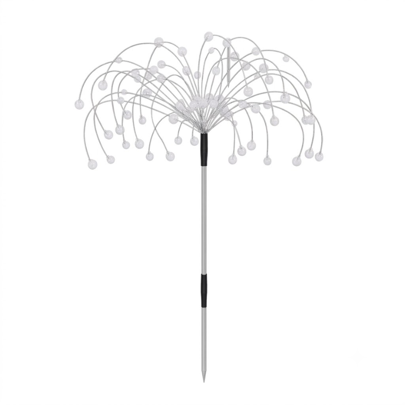 1 Piece Solar Firework Lights 150 LED White Waterproof Garden Stake Light for Outdoor Decoration