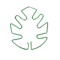 19cm Large Metal Plant Stem Support Green Monstera Climbing Stabilizer Decorative Leaf Design