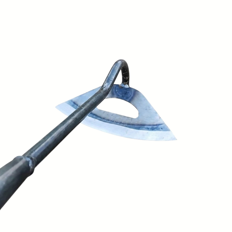 All Steel Hardened Hollow Hoe Hand Weeding Rake Garden Cultivator Tool Durable