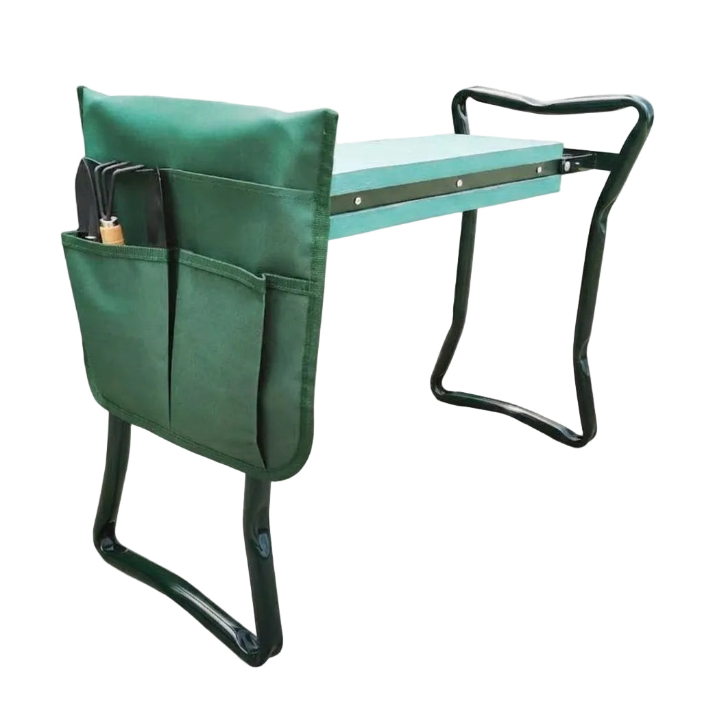 Foldable Garden Kneeler Seat with EVA Pad Steel Frame Gardening Bench