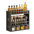 Multi Layer Kitchen Spice Rack Organizer with Storage Containers and Countertop Shelf 32cm