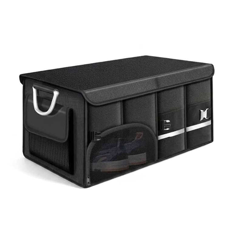 72L Foldable Car Trunk Storage Box Waterproof Cargo Organizer with Reinforced Handle