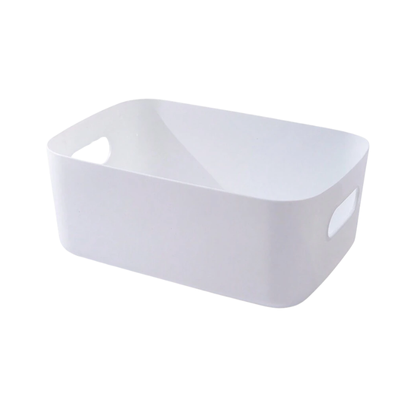 10PCS Stackable Plastic Storage Boxes Open Top Organizer Bins for Desktop Shelf Cabinet