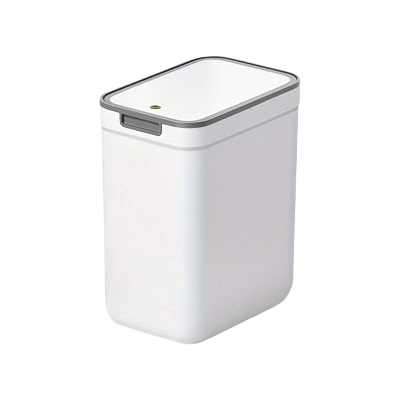 9L Touchless Bathroom Trash Can Wall Mounted Odor Sealing Waste Bin Compact Plastic