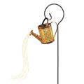 Solar Watering Can Garden Light with Shepherd Hook LED Decorative Stake Lamp Warm White