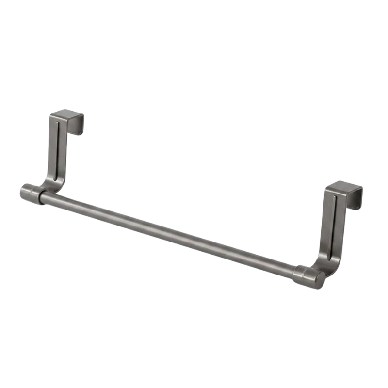 36CM Gray Over Cabinet Towel Rack Stainless Steel Dishcloth Holder Hanging Rack