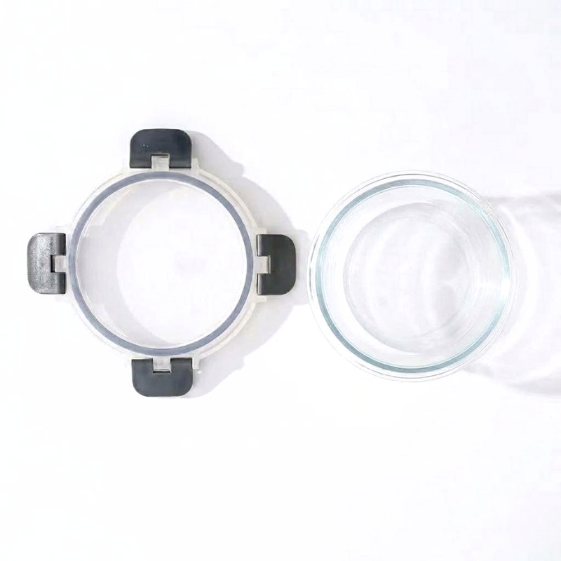 420ml Round Glass Food Storage Container with Lid Microwave Freezer Dishwasher Friendly