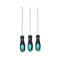 3 Piece 24cm Pick and Hook Tool Set O-Ring Seal Remover Precision Repair Tools Blue