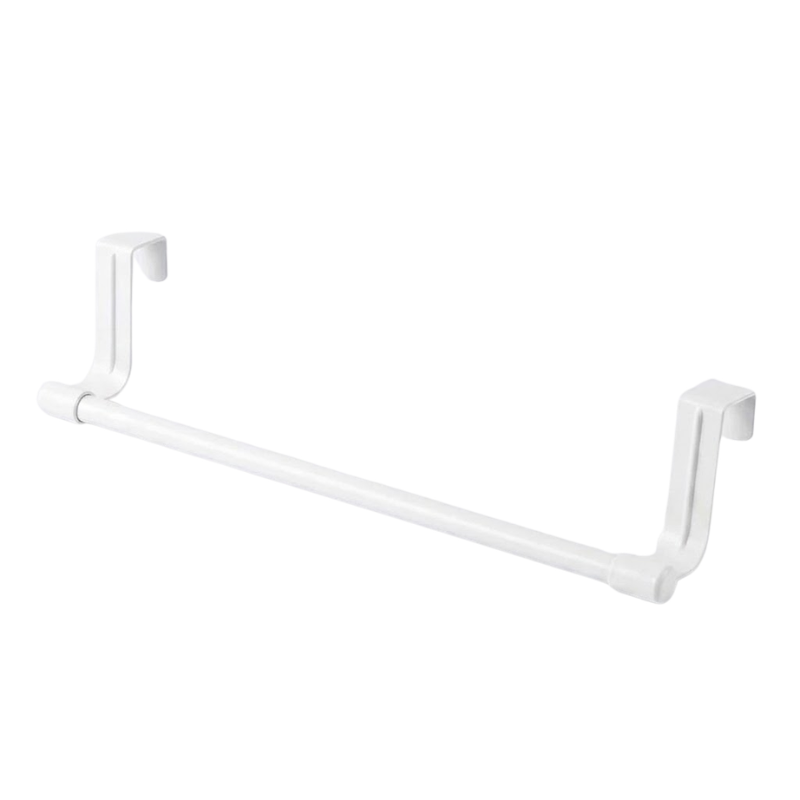 36CM White Over Cabinet Towel Rack Stainless Steel Dishcloth Holder Hanging Rack